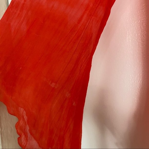 Bebe Pink Orange Tie Dye Beaded Blouse Large - Picture 3 of 7